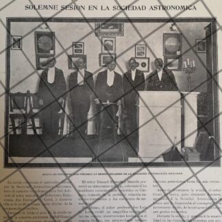 AFICHE ANTIGUO SOCIEDAD ASTRONOMICA MEXICANA 1910