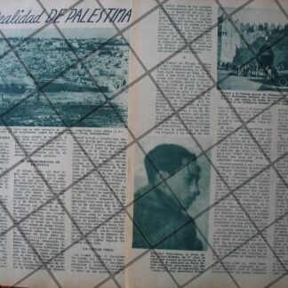 AFICHE ANTIGUO EL CONFLICTO EN PALESTINA 1938
