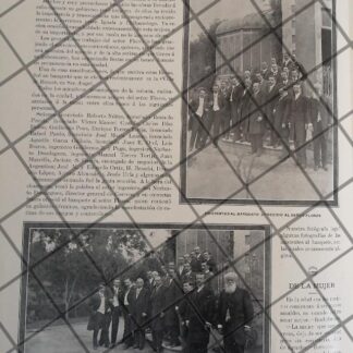 AFICHE ANTIGUO BANQUETE A GOBERNADOR. DAMIAN FLORES 1910