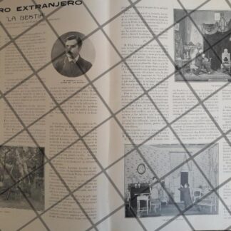 AFICHE ANTIGUO DEBUTA EDMUNDO FLEG Y " LA BESTIA " 1910