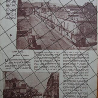 AFICHE ANTIGUO CONVENTO DE SANTA ISABEL CDMX 1937