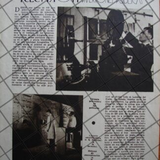 AFICHE ANTIGUO EVOLUCION DE LA TELEVISION 1938