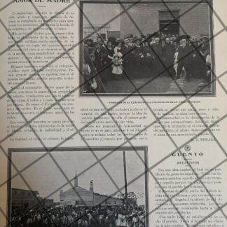 AFICHE ANTIGUO 1910 INICIAN TEMPLO SAGRADO CORAZON JESUS