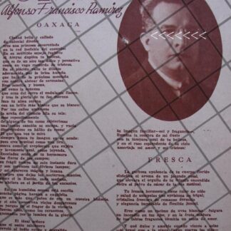 AFICHE ANTIGUO EL POETA. ALFONSO FRANCISCO RAMIREZ 1938