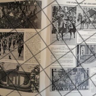 AFICHE ANTIGUO FUNERAL DE REY EDUARDO VII 1910 INGLATERRA