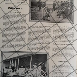 AFICHE ANTIGUO CLUB DE TIRO CDMX 1910