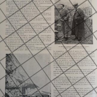 AFICHE ANTIGUO Jacques de Lesseps CANAL DE LA MANCHA 1910