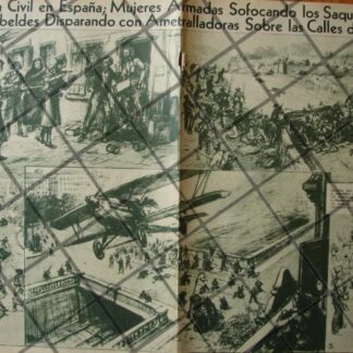 GRABADO ANTIGUO GUERRA CIVIL ESPAÑOLA 1936 BRYAN DE GRINEA