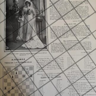 AFICHE ANTIGUO. BODA. AVALOS DE LA PORTILLA 1910