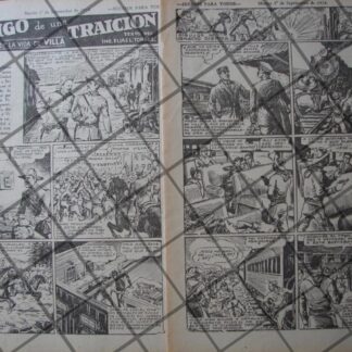 CARICATURA ANTIGUA PANCHO VILLA 1936 POR LOPEZ SIERRA