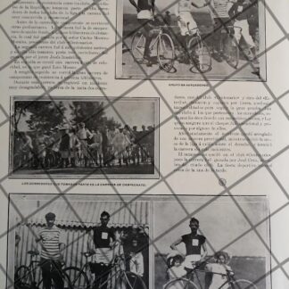 AFICHE ANTIGUO. CARRERA DE BICICLETAS 1910