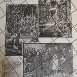 AFICHE ANTIGUO. TEMPLO DE REGINA 1910 CDMX