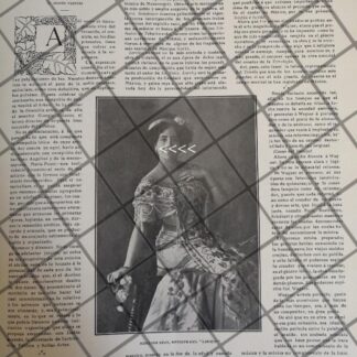 AFICHE ANTIGUO. LA ACTRIZ ADELINA VEHI Y OTROS 1910