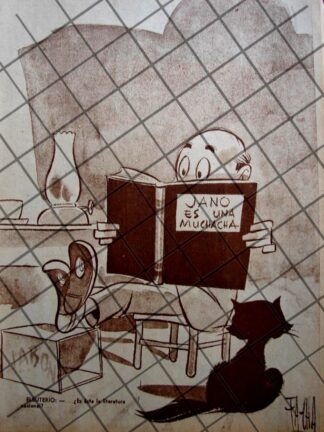 CARICATURA ANTIGUA DE ANGEL ZAMARRIPA 1936 (FACHA)