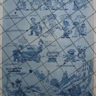 TIRA COMICA ANTIGUA DE ANGEL ZAMARRIPA 1936 EL PAN