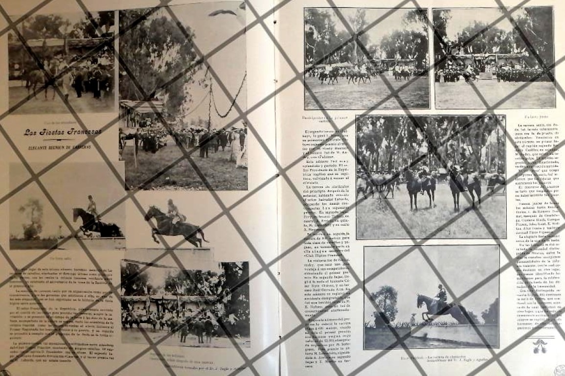 AFICHE ANTIGUO CARRERAS. CLUB HIPICO FRANCES 1910
