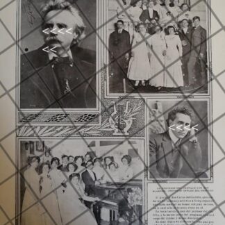 AFICHE ANTIGUO PIANISTA CARLOS DEL CASTILLO Y ALUMNOS 1910