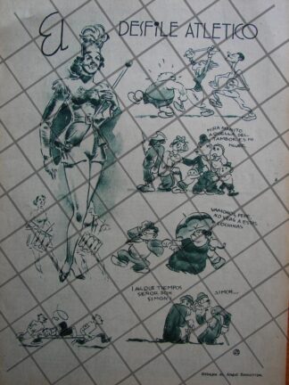 TIRA COMICA ANTIGUA 1938 ANGEL ZAMARRIPA /DESFILE