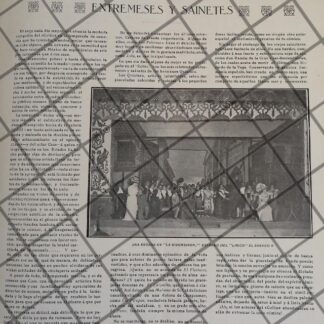 AFICHE ANTIGUO TEATRO LIRICO ESTRENA "LA DIVORCIADA" 1910