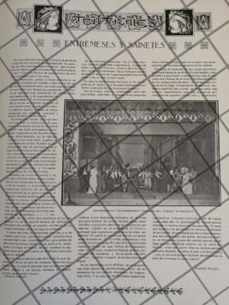 AFICHE ANTIGUO TEATRO LIRICO ESTRENA "LA DIVORCIADA" 1910