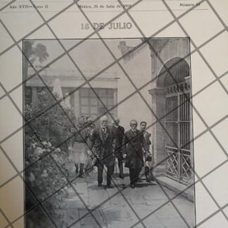 PORTADA ANTIGUA 1910 PORFIRIO DIAZ EN LA TUMBA DE JUAREZ