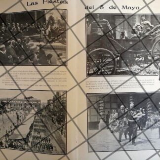 AFICHE ANTIGUO. PORFIRIO DIAZ EN FIESTAS DEL 5 DE MAYO 1910