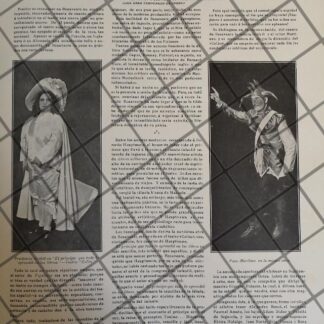 AFICHE ANTIGUO PRUDENCIA GRIFELL Y PACO MARTINEZ 1910