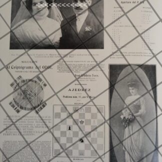 AFICHE ANTIGUO BODA. URQUIZA GONZALEZ 1910 Y OTROS