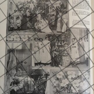 AFICHE ANTIGUO FIESTA EN EL COLEGIO DE LAS VIZCAINAS 1910