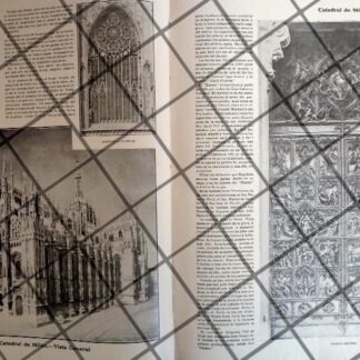 AFICHE ANTIGUO CATEDRAL DE MILAN 1910