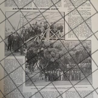 AFICHE ANTIGUO ANIVERSARIO DEL CLUB JUNIOR DE D.F 1910