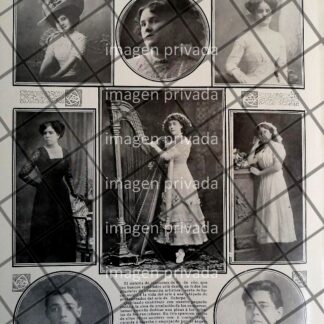 AFICHE ANTIGUO ALUMNOS CONSERVATORIO NACIONAL DE MUSICA 1910