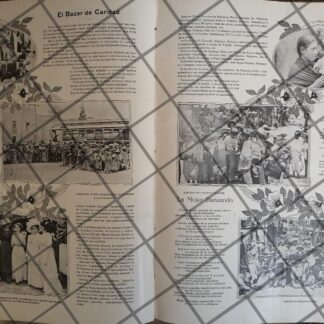 AFICHE ANTIGUO FIESTAS DE CARIDAD EN SAN ANGEL 1910