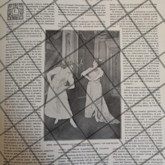 AFICHE ANTIGUO TEATRO LIRICO, ADELINA VEHI 1910