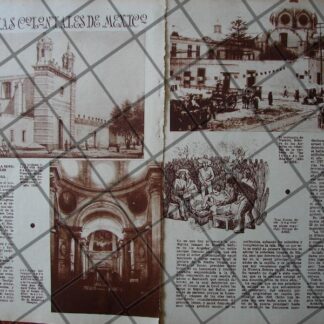 AFICHE ANTIGUO IGLESIA NUESTRA SEÑORA DE LOS ANGELES 1938