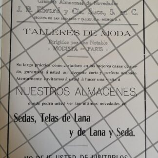 CARTEL ANTIGUO TIENDA EL PUERTO DE LIVERPOOL 1910 -45