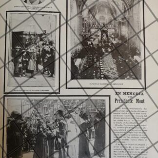 AFICHE ANTIGUO REQUIEM PEDRO MONT 1910 TEMPLO SAN HIPOLITO