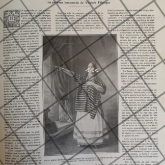 AFICHE ANTIGUO TEATRO HIDALGO Y ACTRIZ. MARIA SERVIN 1910