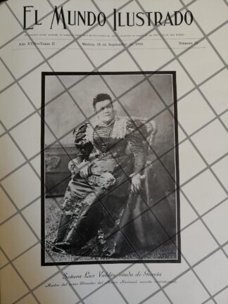 PORTADA ANTIGUA 1910 MUERE LUZ ZEFERINA VALDES DE GARCIA