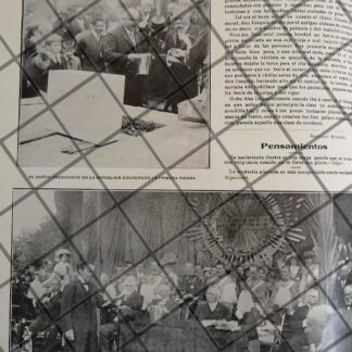 AFICHE ANTIGUO PORFIRIO DIAZ HONRA A LUIS PASTEUR 1910