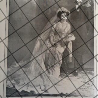 AFICHE ANTIGUO BODA DE MIGUEL LLANO MARGOLLES 1910