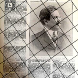 AFICHE ANTIGUO CANTANTE. GIULIO ROSSI EN TEATRO ARBEU 1910