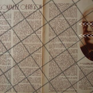 AFICHE ANTIGUO. MUERE LUIS GONZALEZ OBREGON 1938