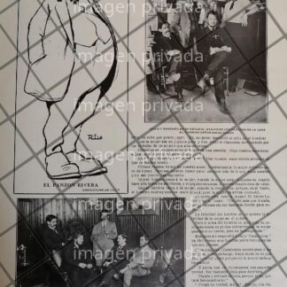 AFICHE ANTIGUO DIEGO RIVERA Y OTROS PINTORES 1910/RARO