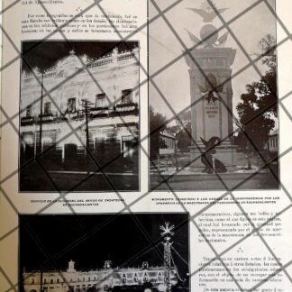 AFICHE FIESTAS DEL CENTENARIO EN AGUASCALIENTES 1910