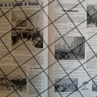 AFICHE ANTIGUO. EXPOSICION DE BRUSELAS, BELGICA 1910