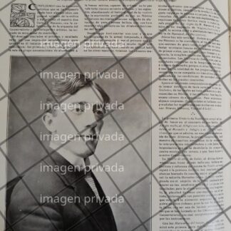 AFICHE ANTIGUO EL PIANISTA CARLOS LOZANO 1910