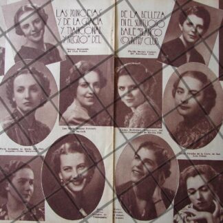 AFICHE ANTIGUO DAMAS DEL COUNTRY CLUB 1937 CDMX