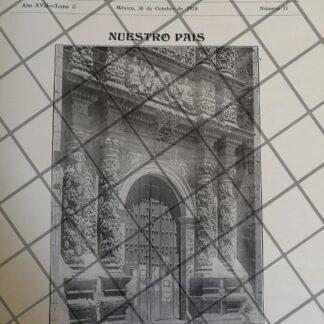 PORTADA ANTIGUA 1910 TEMPLO SANTA MONICA, GUADALAJARA