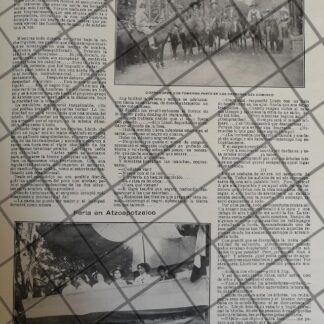 AFICHE ANTIGUO. FERIA DE ATZCAPOTZALCO 1910